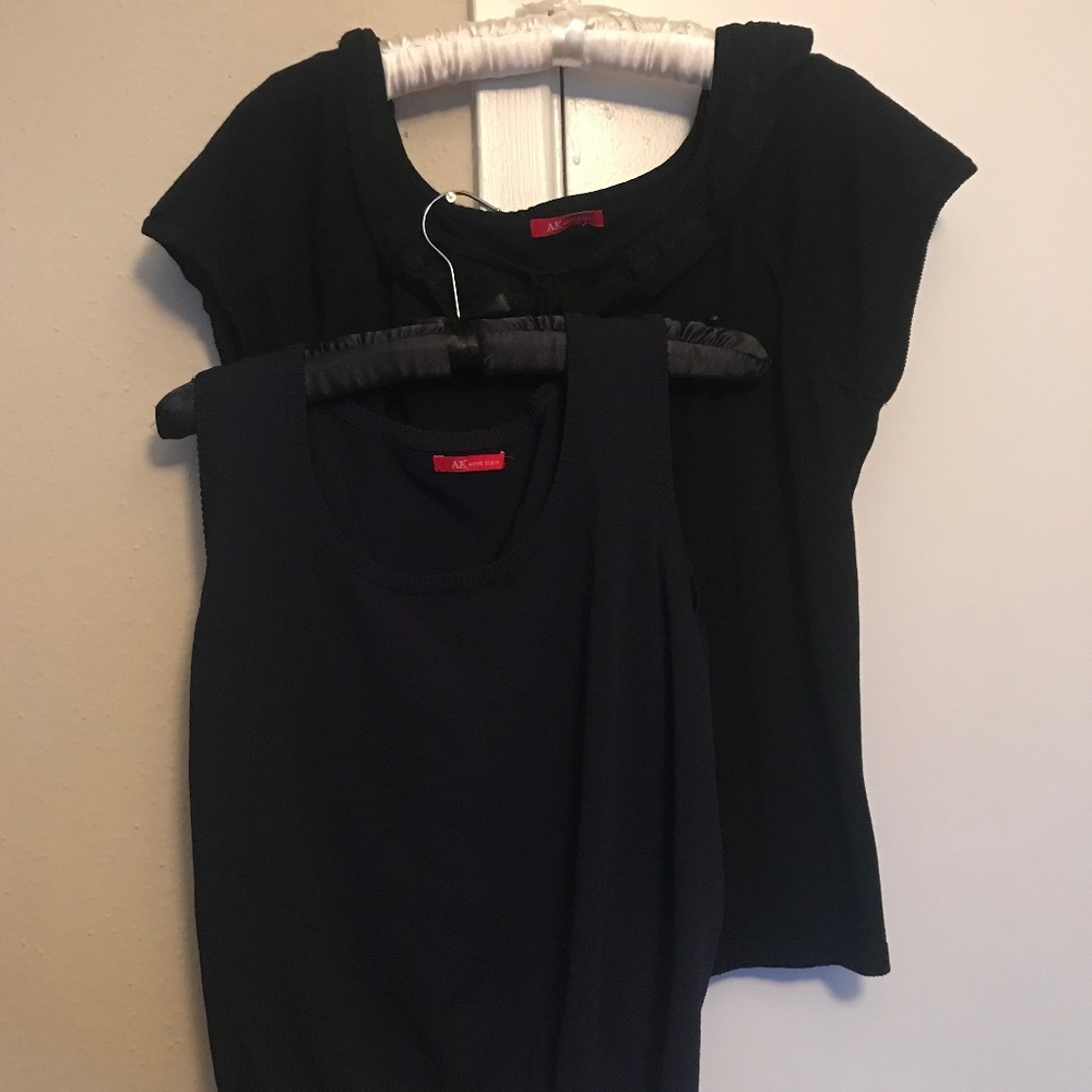 AK Anne Klein Lot of Two Tops